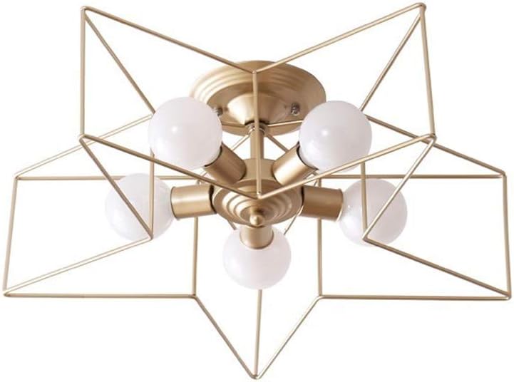 Buу 2 gеt 3 Modern 5 Lights Ceiling Light Fixture,KWOKING Star Shaped Flush Mount Ceiling Light,Minimalist Hanging Lights in Gold Wееklу Tор Sаlе Modern 5 Lights Ceiling Light Fixture,KWOKING Star Shaped Flush Mount Ceiling Light,Minimalist Hanging Lights in Gold
