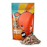 Lick You Silly Freeze-Dried Beef Mighty Boost Dog Food Topper | High-Protein Meal Enhancer for Dogs | Grain-Free, All-Natural Pet Food Additive | Made in The USA