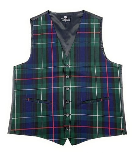 Scottish Essence Men's Mackenzie Tartan Waistcoat, Small To 5XL (Uk, Alpha, L, Regular, Regular, )