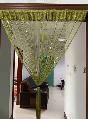 Zidetang Beaded Door Curtain Tassel Divider Color Green #TOP4