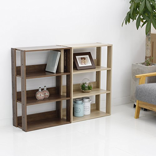 IRIS USA OWR-600BR 3-Shelf Wide Open Wood Shelving Unit, Brown