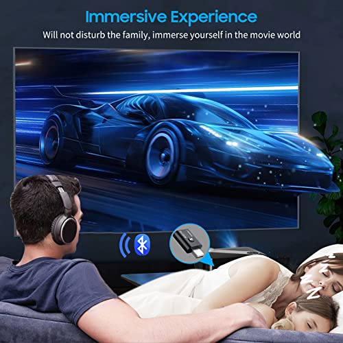 Image of JIMTAB USB Bluetooth Adapter, 2 in 1 Wireless Bluetooth 5.0 Transmitter Receiver Converter, 2.3.5mm Audio for TV, Home & Car Stereos, Headphones, Speakers, PC