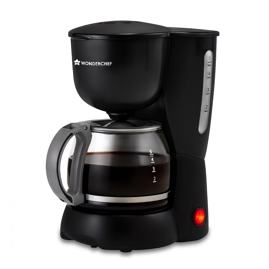 Wonderchef Veneto Brew Coffee Machine, 55W, 600 ml Borosilicate Glass Carafe Capacity, Brew 6 Cups at a Time, Keep-Warm Mode, Anti-Drip System, 2-Yr Warranty, Black-image-13