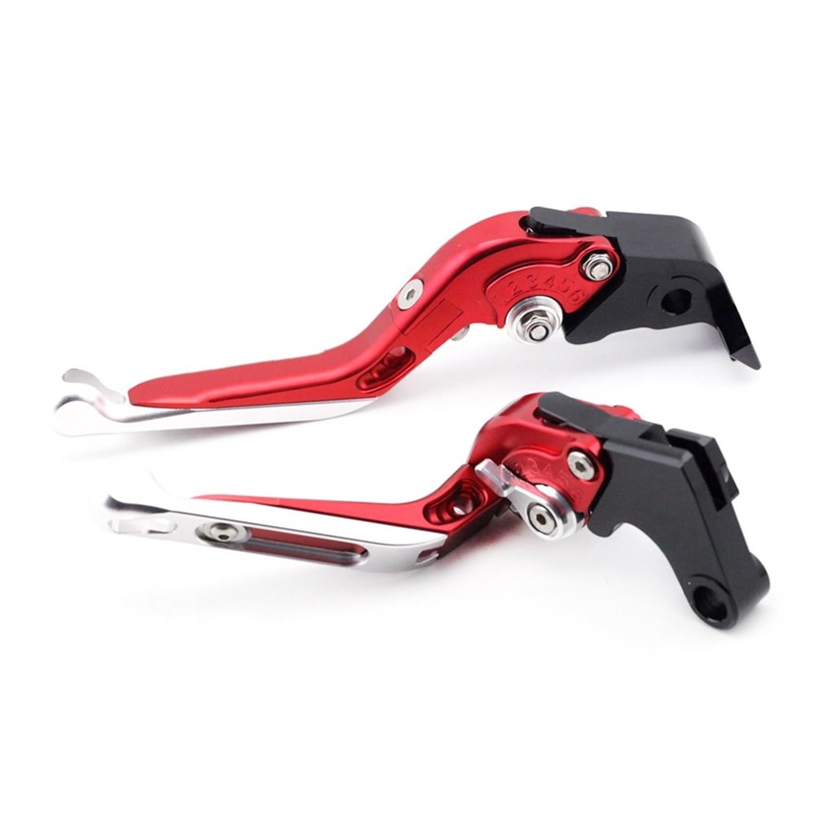 Aiolglkpow R6 17-22 Red For Yzfr6 For Yzf-R6 2005-2022 Brake Clutch Lever Adjustable Folding Extendable Contorl Handles Handlebar Brake Clutch Lever(R6 17-22 Red)