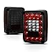 AmeriLite Smoke LED Tail Lights for Jeep Wrangler - Passenger and Driver Side (Pair)