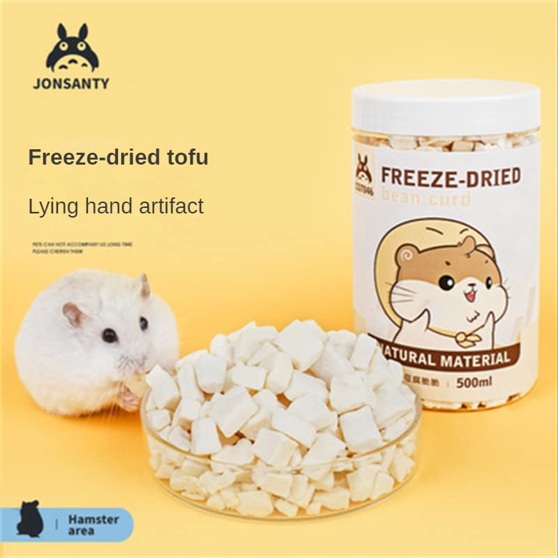 JONSANTYGFRY Cibo per criceti Snack per animali domestici Tofu liofilizzato Adatto per piccoli animali roditori