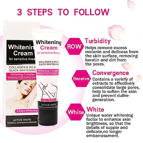 Underarm Whitening Cream, Whitening Cream, Skin Lightening Cream, Armpit Whitening Cream, Skin Whitening Cream for Knees with Vitamin E Cream, Lightening Cream for Knees& Elbows & Leg (Body Cream #1) - Image 3