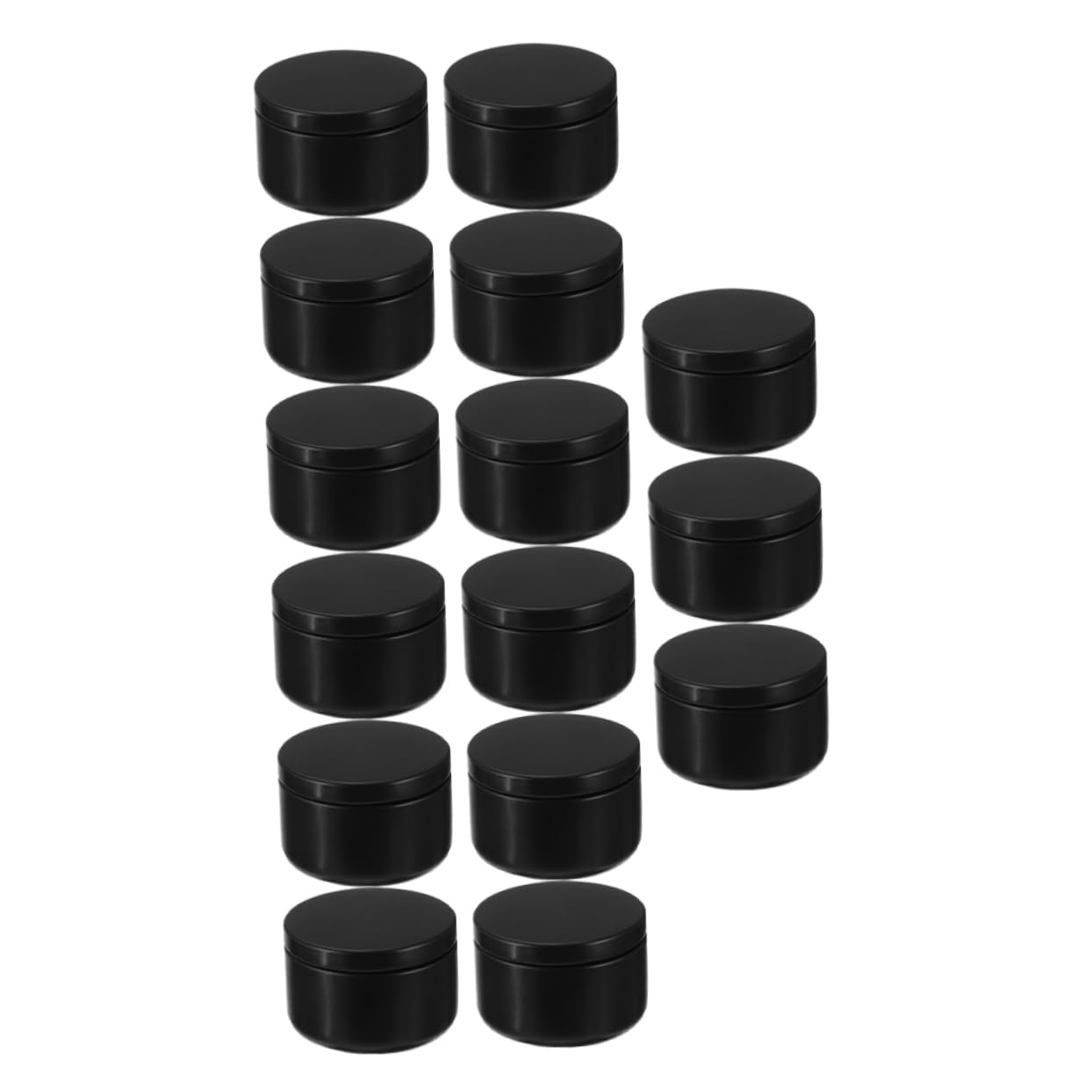 SHINEOFI 24Pcs DIY Candle Making Tins Round Storage Jars for Craft Projects Seamless Aluminum Containers for Tea Candy Jewelry and More Finish