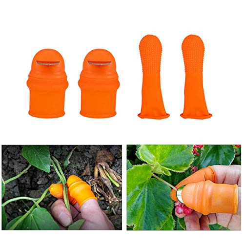 Faca de silicone para jardim da Yardwe para colheita, faca de dedo, faca de dedo para aparar ferrame