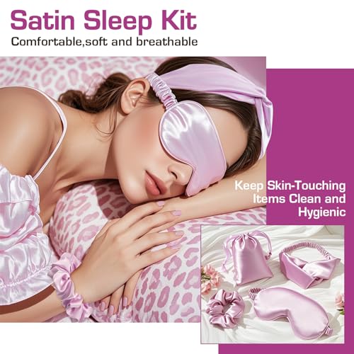 Golray Gifts for Teen Girls - 21Pcs Teenager Gifts Basket with Leopard Satin Pillowcase/Makeup Brush/Mug, Christmas Birthday Gift Set for Women Daughter Sister Niece Tween Girl Kid Toy Age 10 12-18+ - Image 3