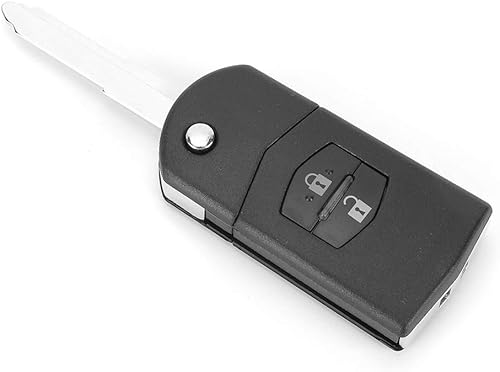 Miniatura 9 de KIMISS Funda protectora de llave para automóvil con control remoto de 2 botones, para Mazda 3, 5, 6 (negro), Popular
