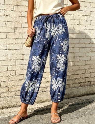 Image of Bozanly Women Casual Harem Pant Boho Loose Yoga Capris Trousers 2026