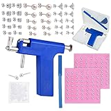 INBOLM Ear Piercing Kit,Ear Piercing Gun Kit, Nose Piercing Kit with 128 Pcs Ear Studs,Professional Piercing Kit Nose Piercing Guns,Safety Self Piercing Tool Reusabley