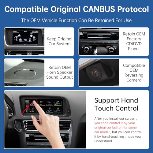 Road Top pantalla 8.9" CarPlay para Audi Q5 2009-2017 miniatura 5