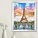 JCBABA DIY 5D Diamond Painting, Crystal Rhinestone Full Diamond Embroidery Pictures Arts Craft for Home Wall Decor The Eiffel Tower 11.8 x 15.7inch