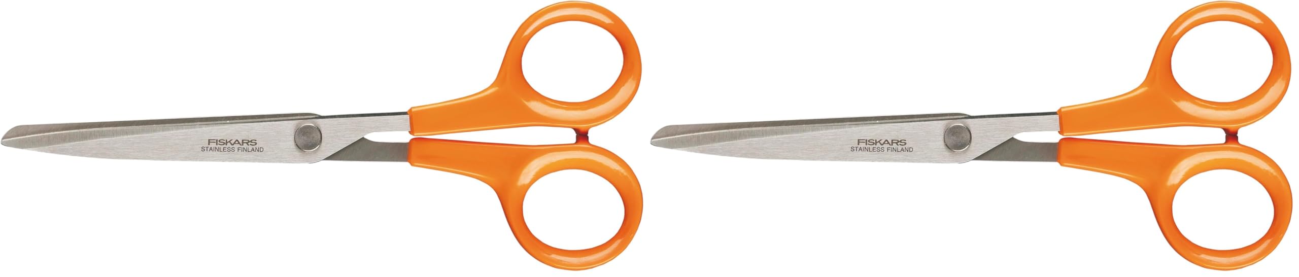 Ciseaux acier inoxydable Fiskars 1005150 lot de 2 paires de ciseaux orange 17cm