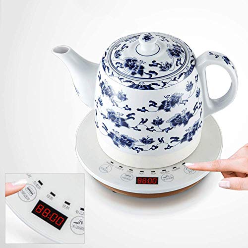 Hervidor eléctrico cerámico azul y blanco 1L miniatura 2