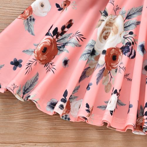 Image of Toddler-Girls-Fall-Clothes-Set Little Girls Highlow Tunic Tops+Leggings Outfit Boutique Clothing