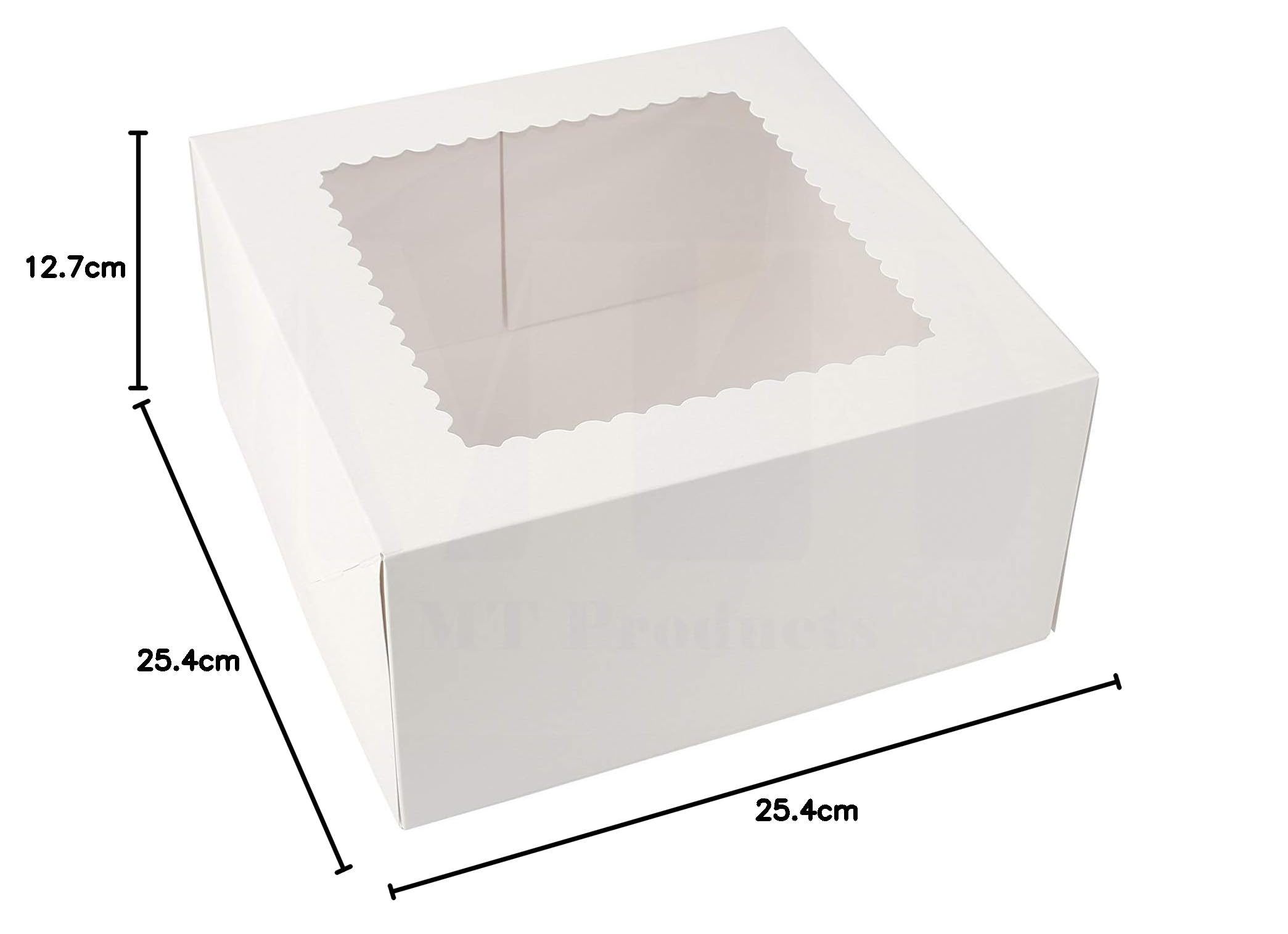 White Cake Boxes - Pack of 5 (10x10x5) -2