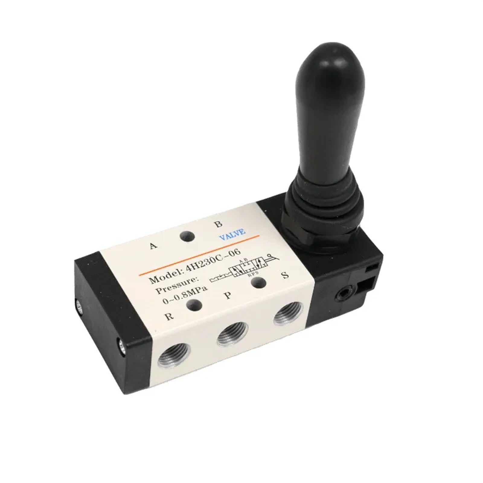 4H210-08 Valvola di controllo pneumatica della valvola manuale dell'aria a 5 porte a 2 posizioni da 1/4" azionata a leva a 5/2 vie(4H210-08 and PC12-02)