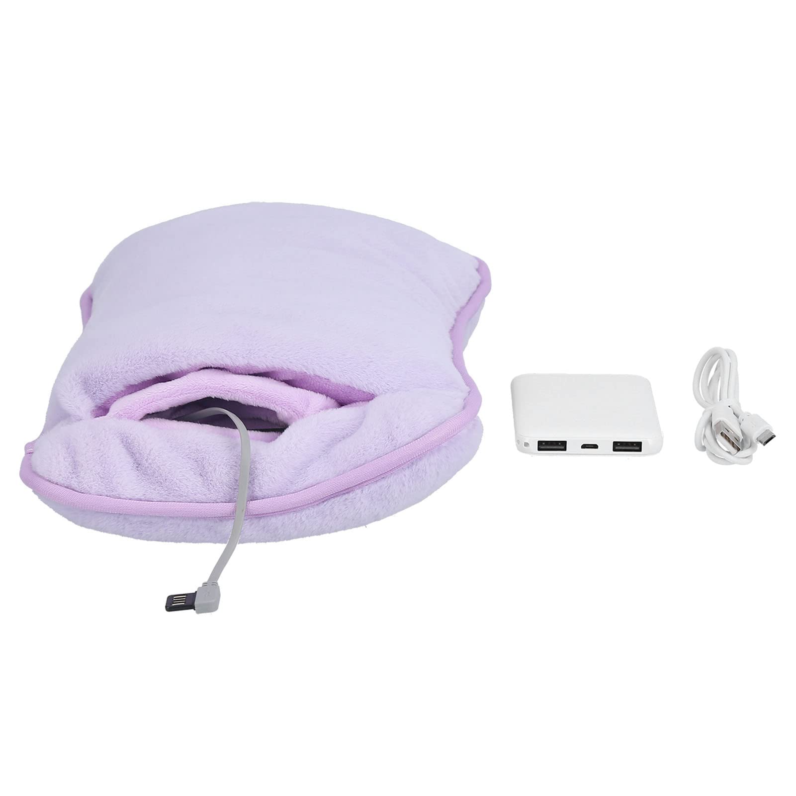 Chauffe-main, chauffe-mains Chauffage au graphène avec banque d'alimentation pour la maison pour les chambres de bureau (Violet)