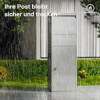 Wiltec Paketkasten silberfarben 460 x 450 x 1400 mm, Paketbox Zuhause, Private Paketannahme passend für Pakete der Größe S und L, Standbriefkasten – Ansicht 5