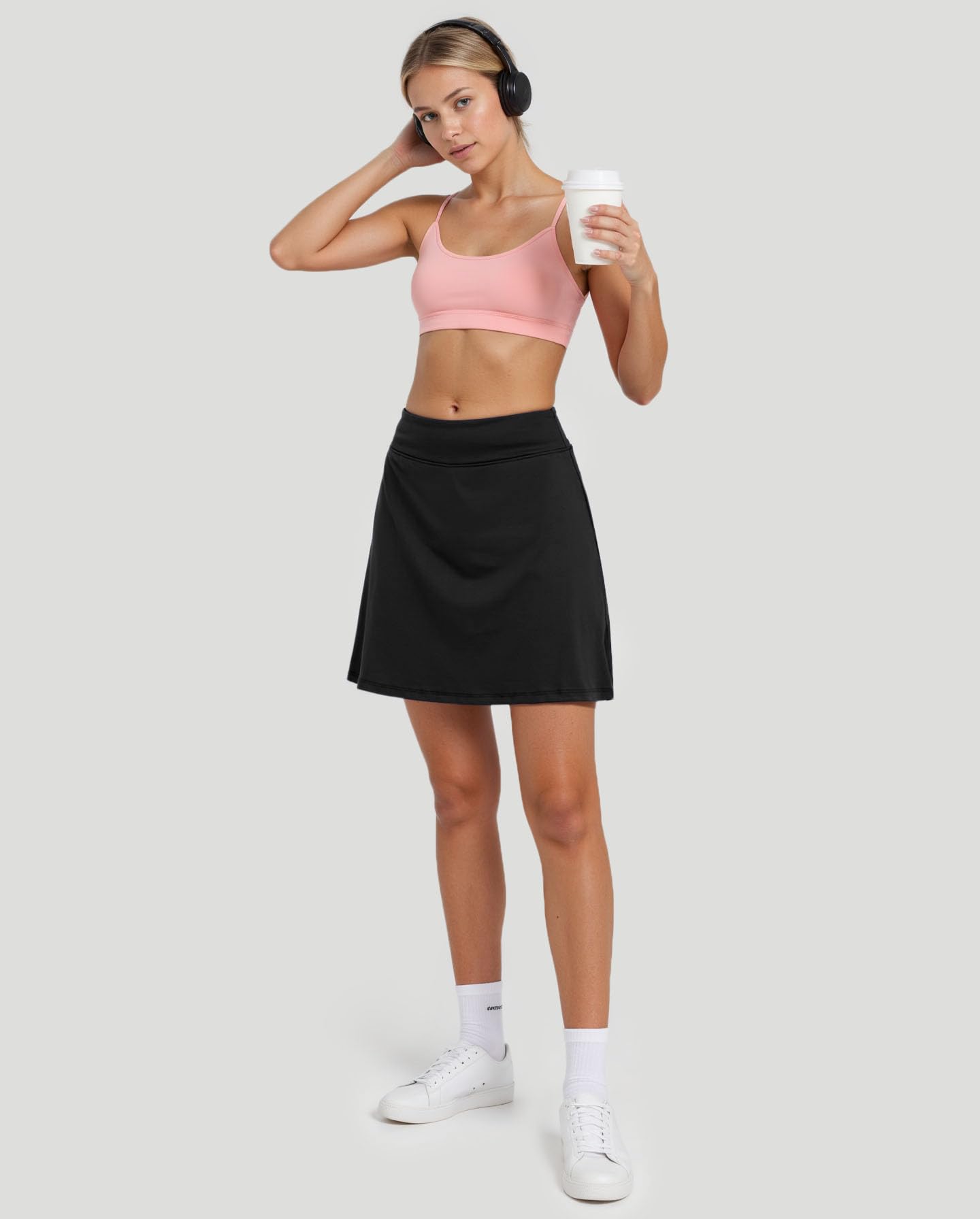 Falda de Tenis para Mujer Falda Pantalón Deportiva de Golf Atlética Mini Faldas con Pantalones Cortos Interiores y Bolsillos para Entrenamiento Correr