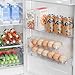 Sotfamily Egg Holder for Fridge, Auto Rolling Egg Storage Organizer for Refrigerator, Clear Space Saving Container, Dispenser - FIFO Egg Roller for Eggs 12 Count