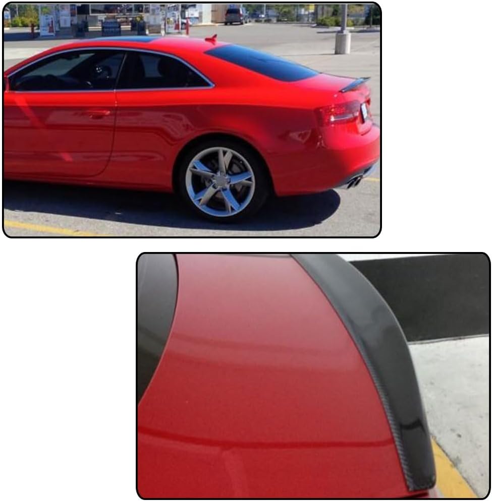 Carbon Fiber Trunk Spoiler fits for Audi A5 B8 B8.5 Base Coupe 2008-2016 Rear Boot Lid Highkick Spoiler Wing Lip Factory Outlet (Non-Sline Non-S5)