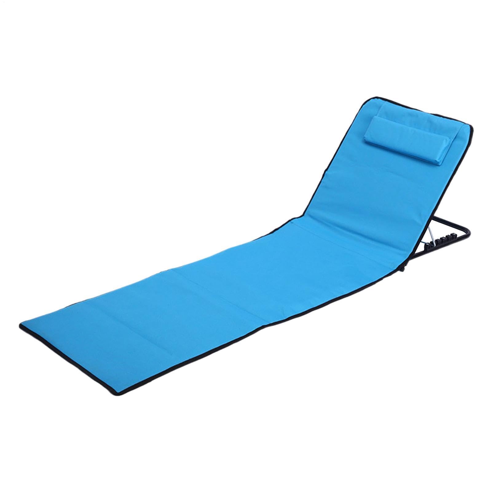 Bronzage en plein air confortable grâce au transat de plage réglable léger