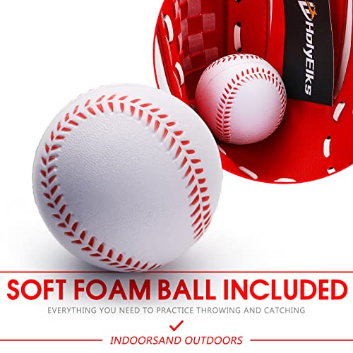 Baseball Glove,Baseball Softball Mitt With Ball,Ergonomic Design - Comfortable And Durable Baseball Mitt For Kids Youth Adults Training And Beginner (Red White, 10.5 Inches, Right Hand Throw) #TOP1