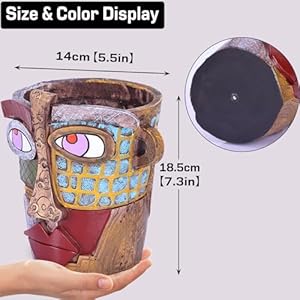 Large Flower Pots Colorful Face Planters Head Planter, Modern Abstract Funky Plant Pots Indoor&outdoor Garden Plant Ornament Show Pieces, Cute Eclectic Flower Planters Pots for Shelf Centerpieces Large Flower Pots Colorful Face Planters Head Planter Modern Abstract Funky Plant Pots Indooroutdoor Garden Plant Ornament Show Pieces Cute Eclectic Flower Planters Pots for Shelf Centerpieces
