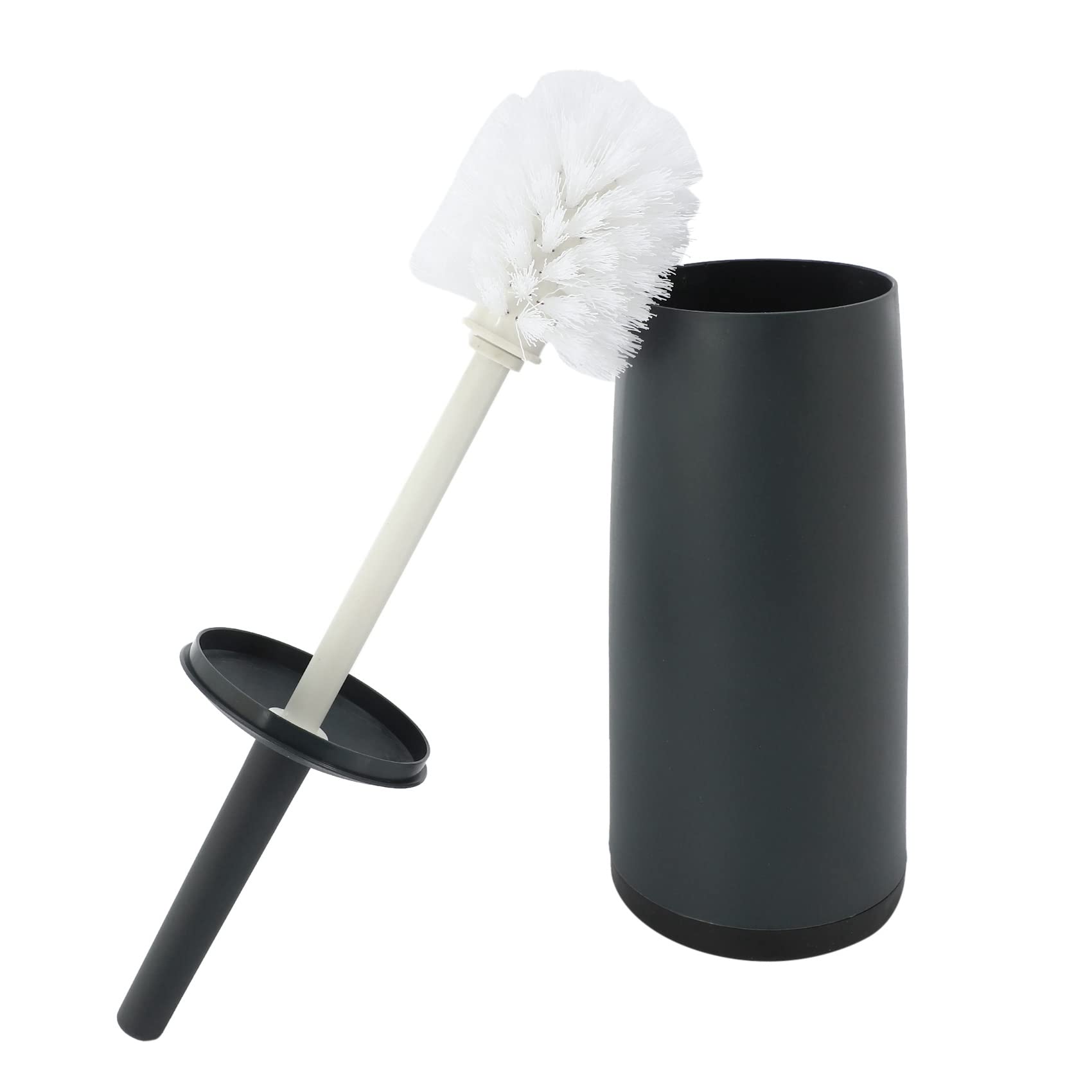 Confezione da 3 scovolini per WC dal design moderno grigio scuro con supporti essenziali per il bagno