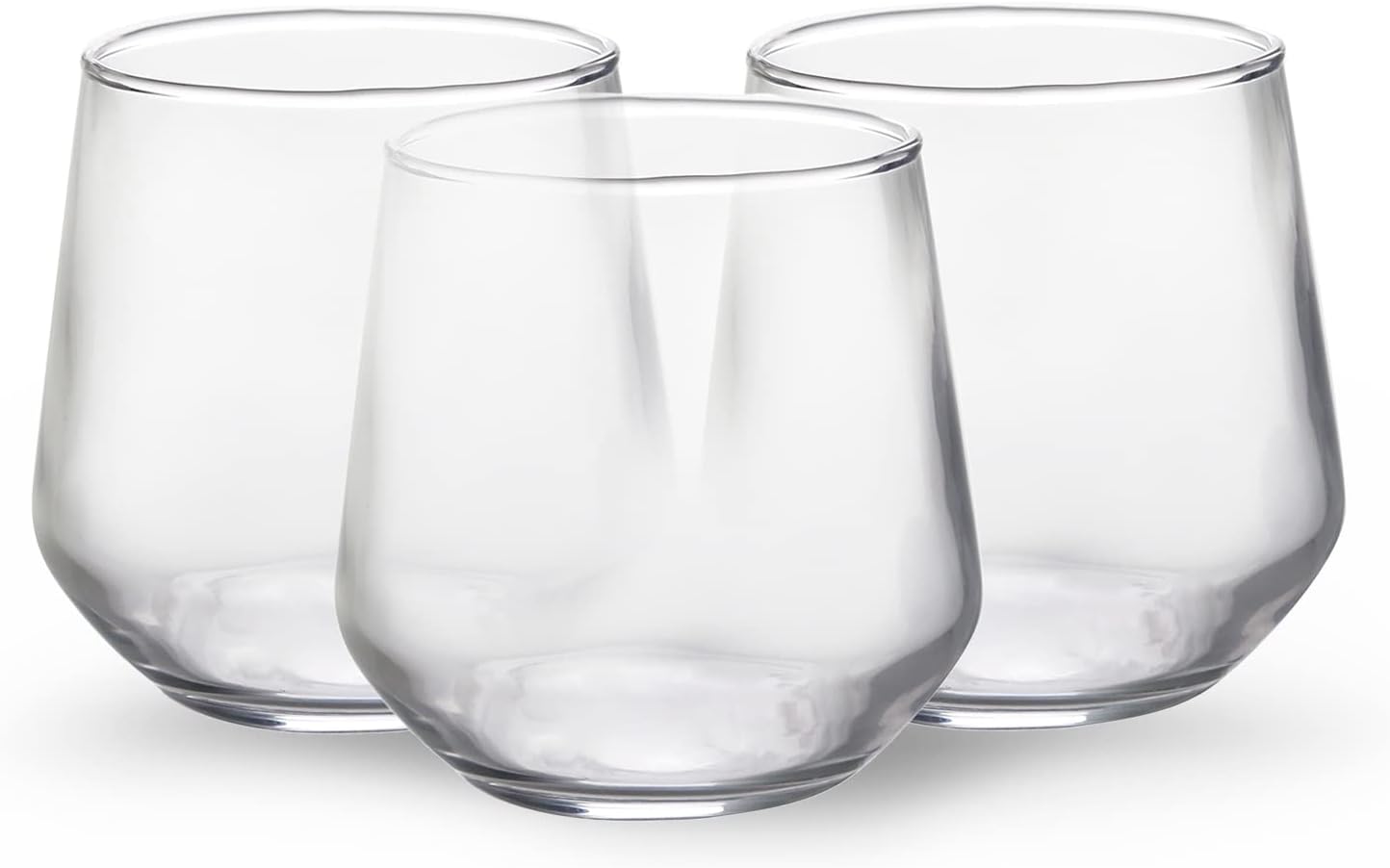 Royalford 3pcs Set RF11656 Drinking Glasses for Water, Mocktail Glasses, Iced Coffee Glasses, Cute Tumbler Cup, Ideal for Cocktail,Gift