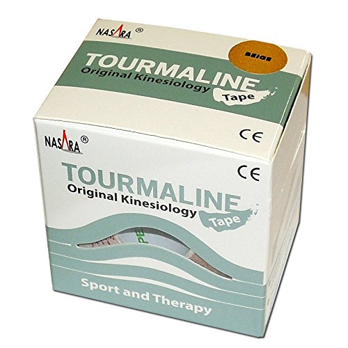Nasara Kinesiología turmalina, 5 cm x 5 m, color beige