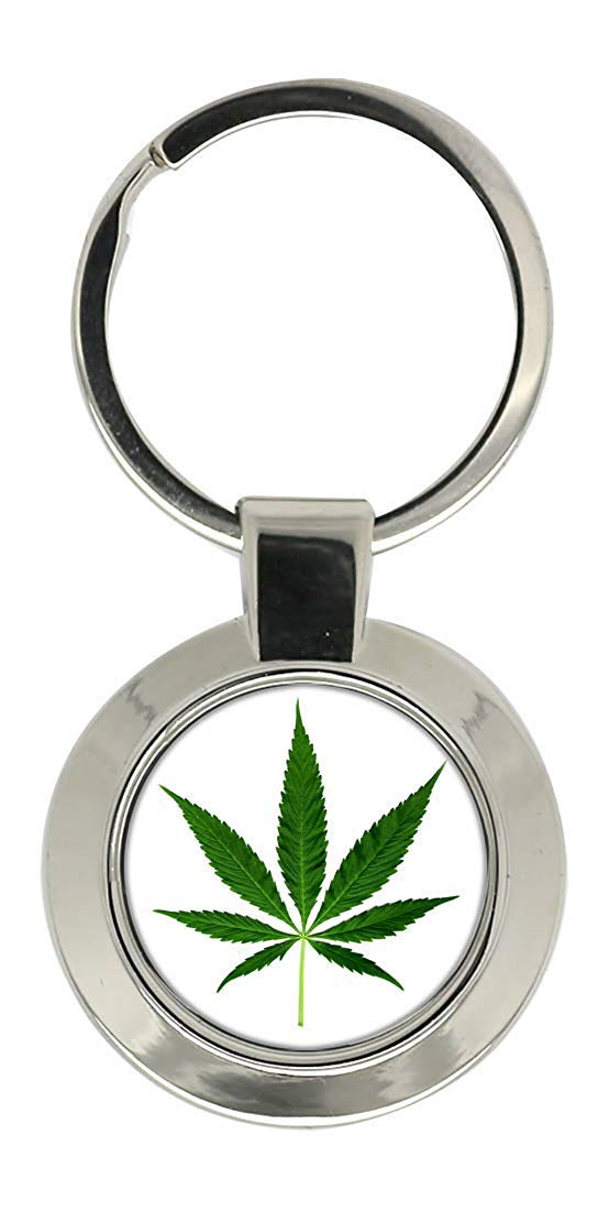Giftshop UK Marijuana Cannabis Leaf Key Ring