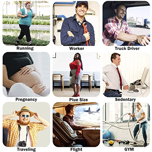 Image of Refeel 3 Packs Plus Size Compression Socks Wide Calf For Women & Men - Large Size Knee High Support Stockings For Medical