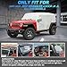 SUPAREE Covers Waterproof 4 Door, Jeep Wrangler 4 Door Waterproof Rain Cover - Windproof Hooks & Driver Door Zipper, UV Protection Outdoor Sun Rain Wind Snow Protection,Slivery Storage Bag