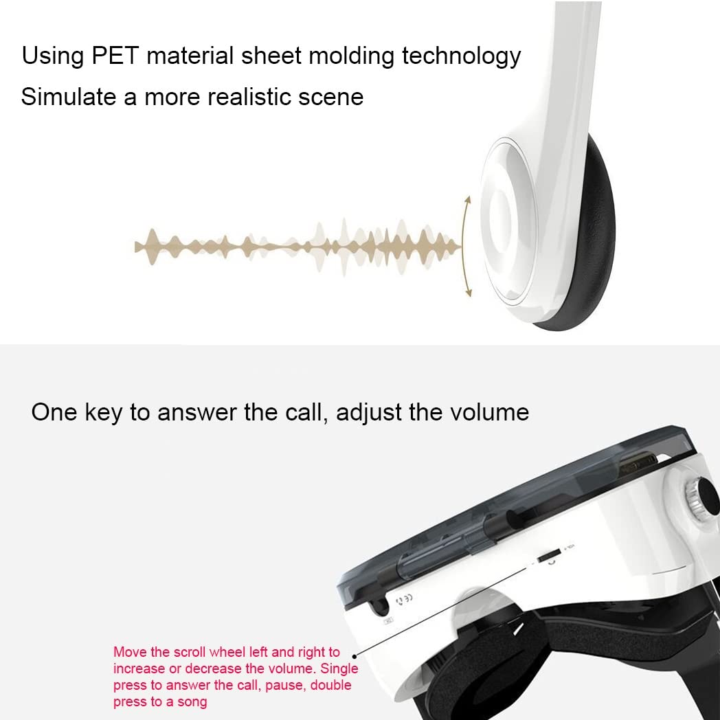 Occhiali VR, Visore Realtà Virtuale, Cuffie 3D VR Compatibile con Tutti Gli, Lente Regolabile per Film e Giochi 3D, per iPhone 13 Pro Max/13 Pro/13/12/11, per Samsung Galaxy S21, Huawei, Xiaomi