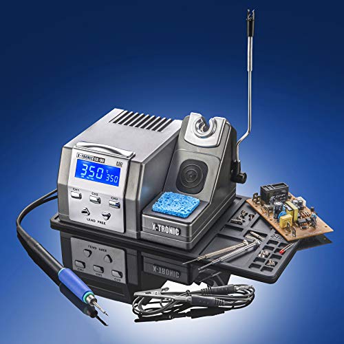 X-Tronic Sx-90 • Platinum Series • 85W Precision Micro Soldering Iron Station • 3 Temp Presets • Temp In 4 Seconds • Calibration, Hibernation & C°/F° Functions & 72 °C Temp "Kicker Bar"! #TOP1