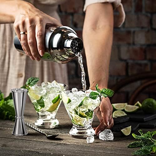 Vinekraft Mixology Bartender Kit, 25 Piece Cocktail Shaker Set with Bamboo Rotating Stand, Stainless Steel Professional Bar Accessories Tools Set Gift for Home, Bar and Party, with Recipes