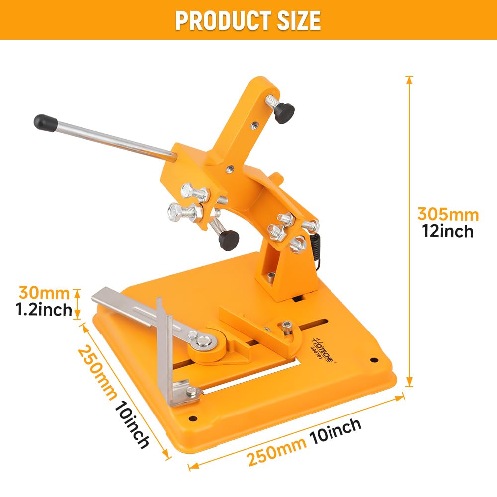 Hoteche Supporto per smerigliatrice angolare 115/125 mm, in alluminio per smerigliatrice angolare con design robusto, adatto per 115 mm di diametro, 125 mm, imballato in scatola colorata