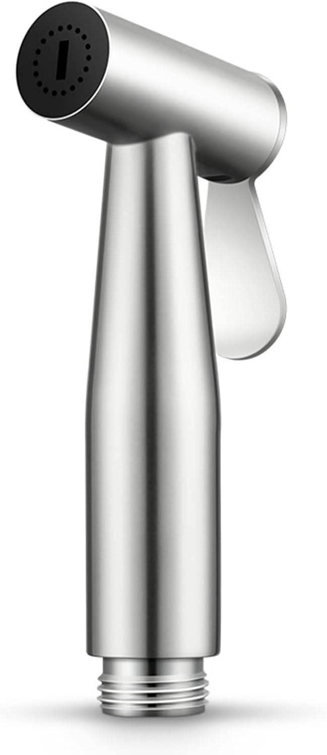 Handheld Bidet Toilet Sprayer Wall Mount Cloth Diaper Sprayer for Toilet Bidet Nozzle Hand Shower Stainless Steel Handheld Bidet Shower Nozzle,Chrome B (Color : Drawing)