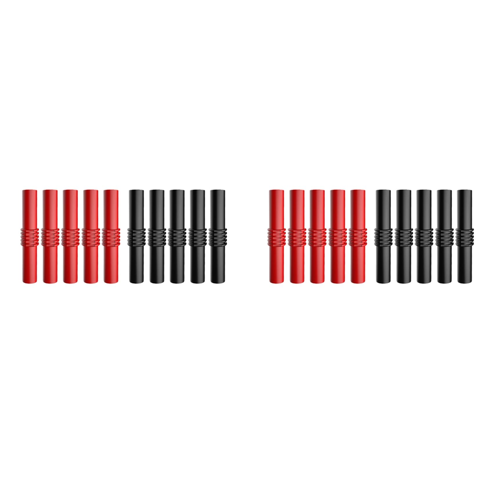 Jnchdghwa Women's Black&Red P7023 20Pcs/Lot Extension Insulated Pvc 4Mm Banana Plug Socket To Adapter Coupler Connector Red Black