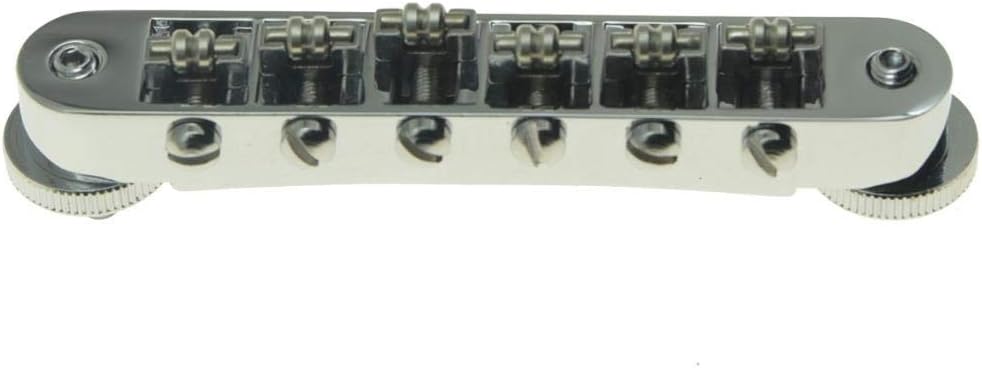 Dopro Chrome Guitar Roller Saddle Bridge Tune-O-Matic Bridge For USA Les Paul,SG,ES Dot,Gretsch Bigsby T-O-M with M4 Posts