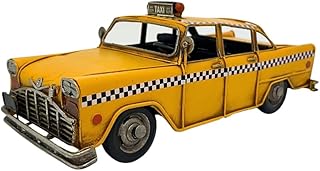 Rétro Vintage New York City Taxi Yellow Cab Tin Modèle