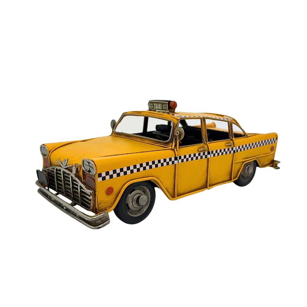 Carousel Home Rétro Vintage New York City Taxi Yellow Cab Tin Modèle