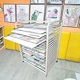 SXYKXYDL Art Drying Rack, Removable Watercolor Painting Easel with Roller Oil Painting Board, 4K, 8K, A2, A3 Paper Magazine Drying Engineering Drawing Rack - Image 4