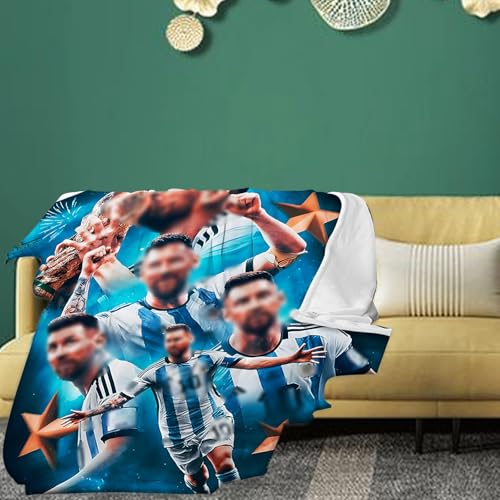 50'' x 60'' Soccer Themed Blanket – Super Soft Flannel Throw Blanket, Warm, Comfortable, and Smooth. Perfect for Adults and Fans - Image 5
