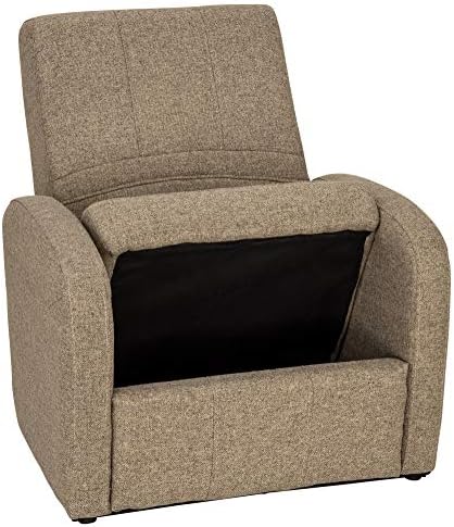 RecPro Charles RV Gaming Chair Ottoman Conversion | Built-in Storage | RV Furniture | Great for Teens | Cloth